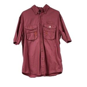 Gander Mountain Guide Series TechUV SPF30+ Short Sleeve Fishing Shirt Men's Sz M